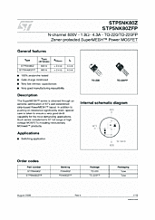 DataSheet STP5NK80ZFP pdf